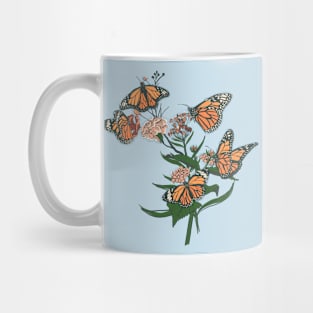 Monarch Butterflies on Wildflowers Mug